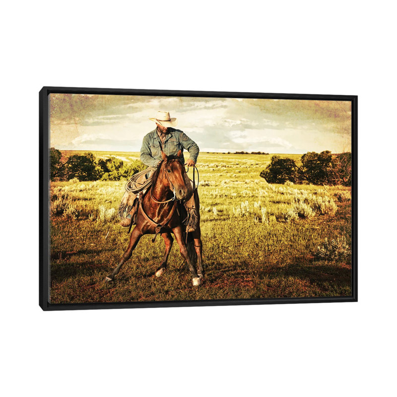 Just A Quick Spin by Rhonda Thompson - Floater Frame Print on Canvas
