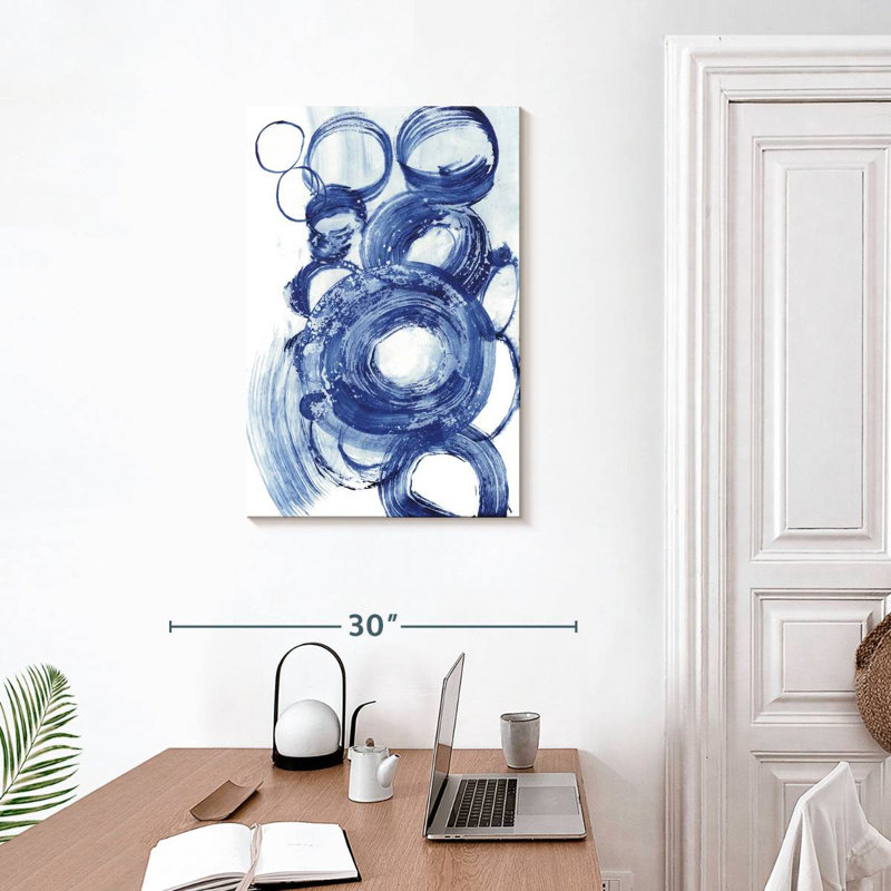 Étude du cercle bleu Avery II, H 30 po x l 20 po