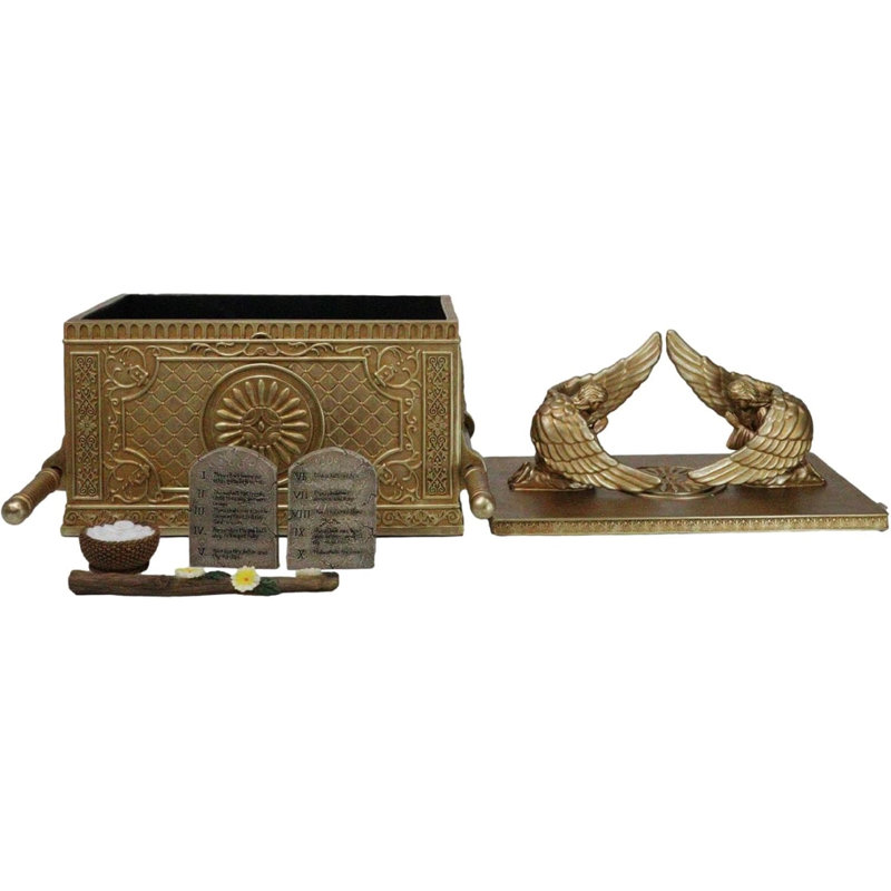Matte Throne Of God Ark Of Covenant Model W/ Contents Trinket Box Figurine