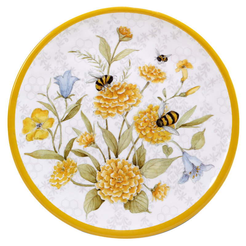 Ensemble de 6 assiettes à salade 9 "Certified International Bee Sweet