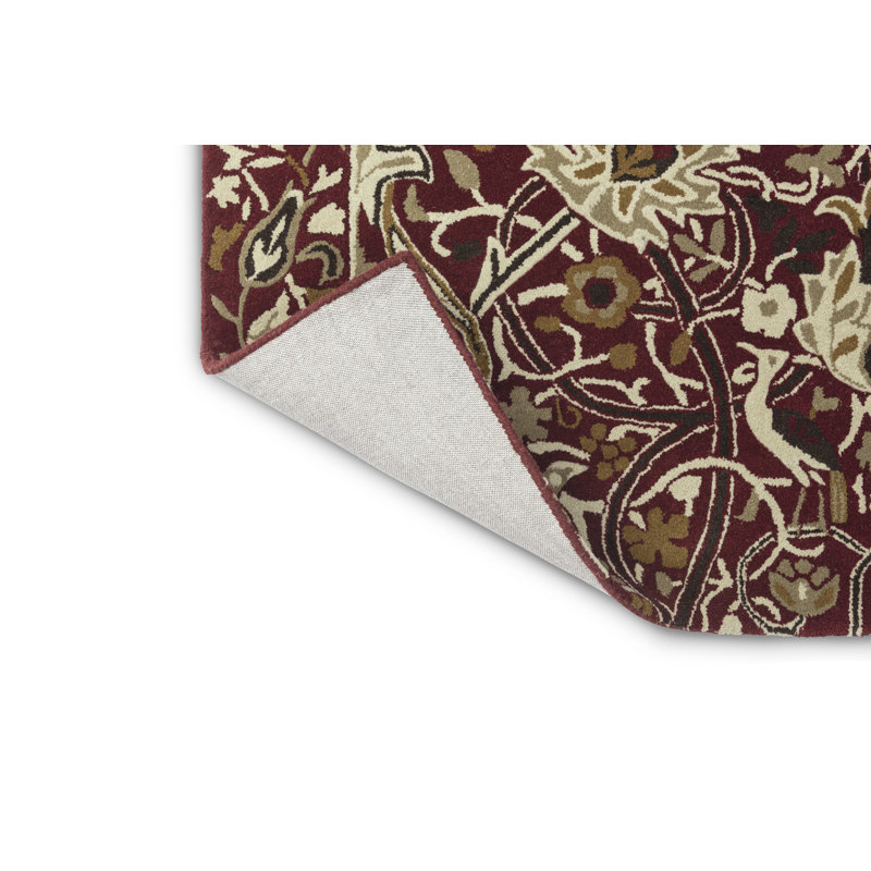 Morris Wool Floral Area Rug, Rectangle 6'7" x 9'2"