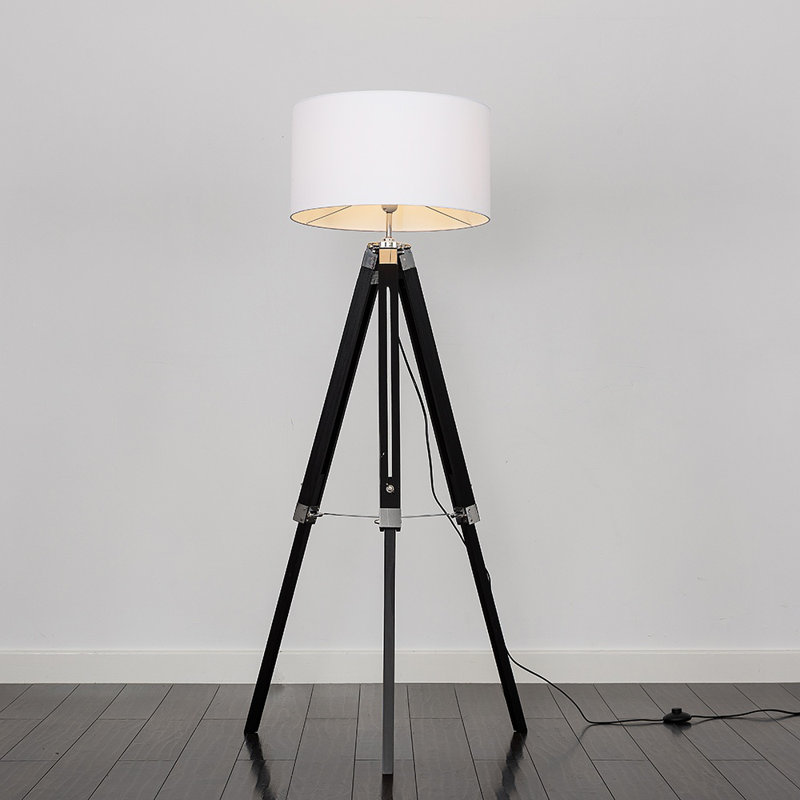 Simmonds 143.5cm Matt Tripod Floor Lamp, White, No