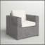 Fauteuil club Aviara - gris