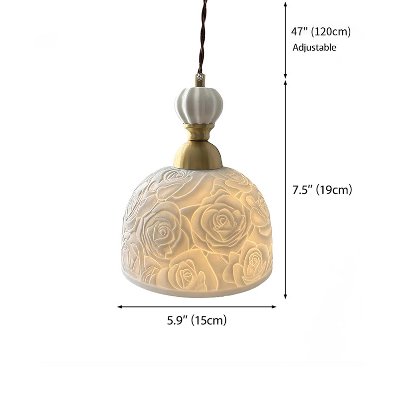 Luminaire suspendu romantique en céramique romantique