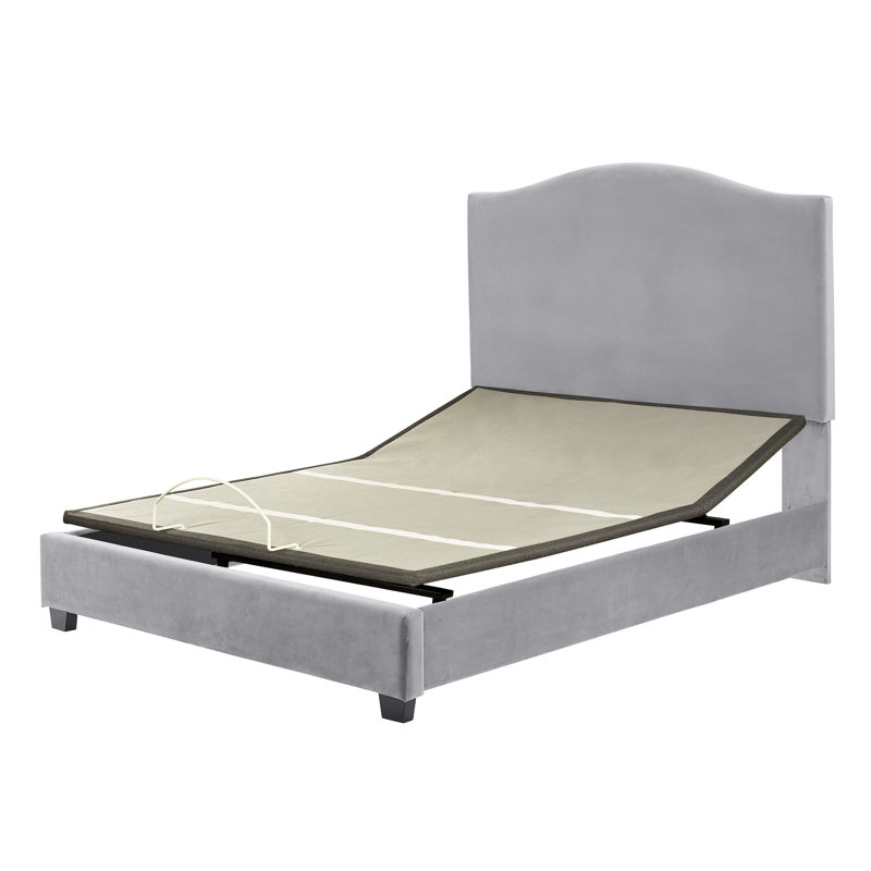 Benedict Upholstered Faux Leather Headboard, Queen, Shale Microfiber