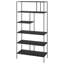 Bibliothèque étagère en acier à niveaux 5 niveaux H 72 po avec tablettes asymétriques-552664621-649503178