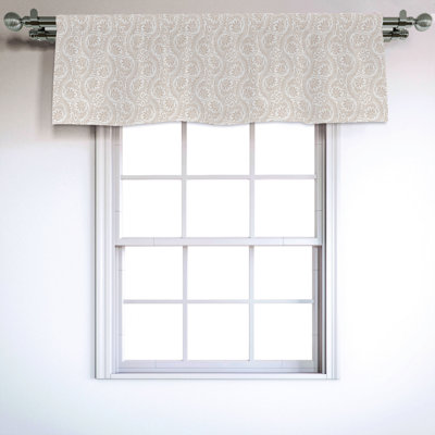 Sateen Floral Ruffled Window Valance