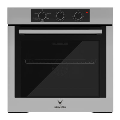 Brunstag 24 in. Single Electric Wall Oven with Convection, Broil, and Steam-Assist Cleaning in Stainless Steel - 3.25 cu. ft., 1900W, 240V