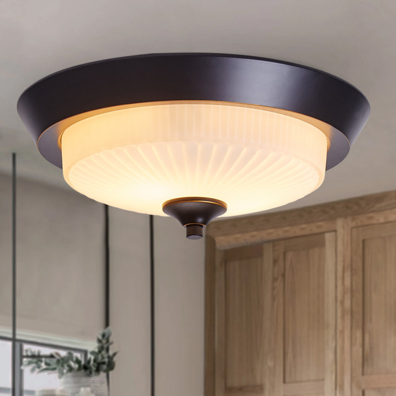 Plafonnier rond simple 2 lumières Darryus