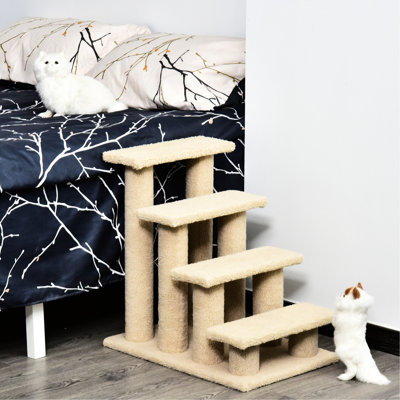 Escalier pour chat multi-niveaux à 4 niveaux pour chat en beige, 25 pouces