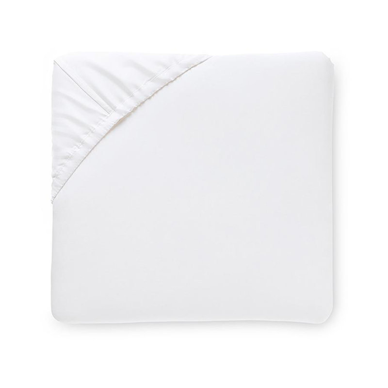 Finna Percale Fitted Sheet, White, Twin Fitted Sheet