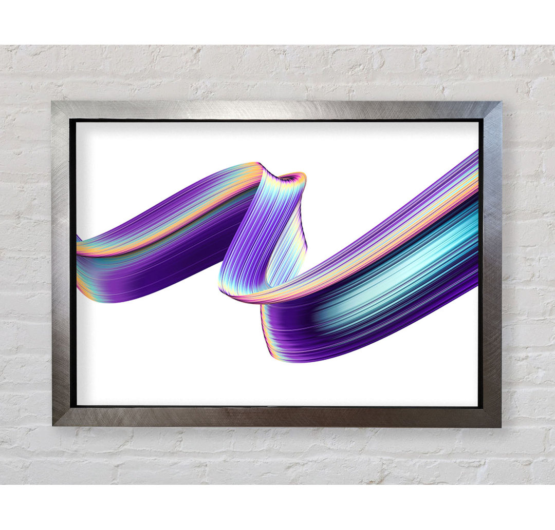 Ribbon Of Purple Neon Light - Einzelne Bilderrahmen Kunstdrucke