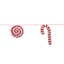 Fabric Peppermint Candy Cane String Garland (Set of 2)