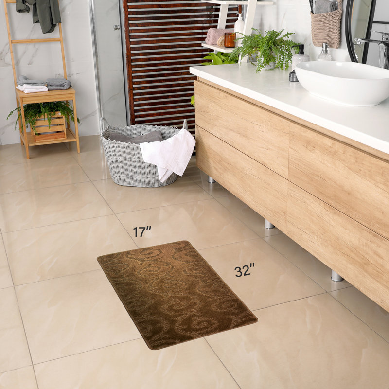 Tapis de cuisine Design, Rectangle 1 pi 5 po x 2 pi 8 po, Brun