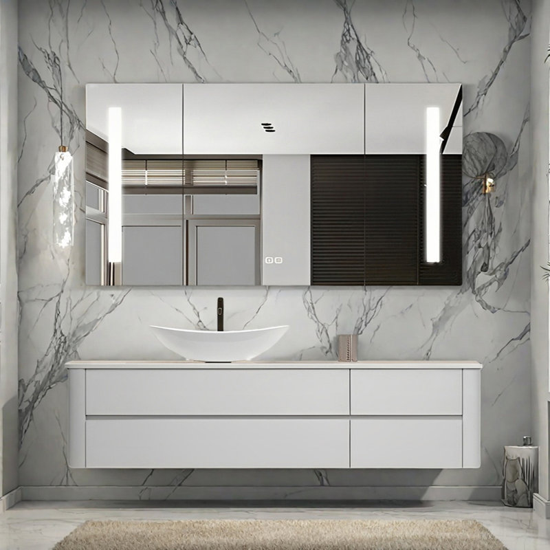 Simple modern rock plate bathroom cabinet