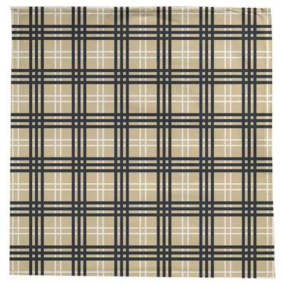 Plaid Cotton Blend Square Tablecloth