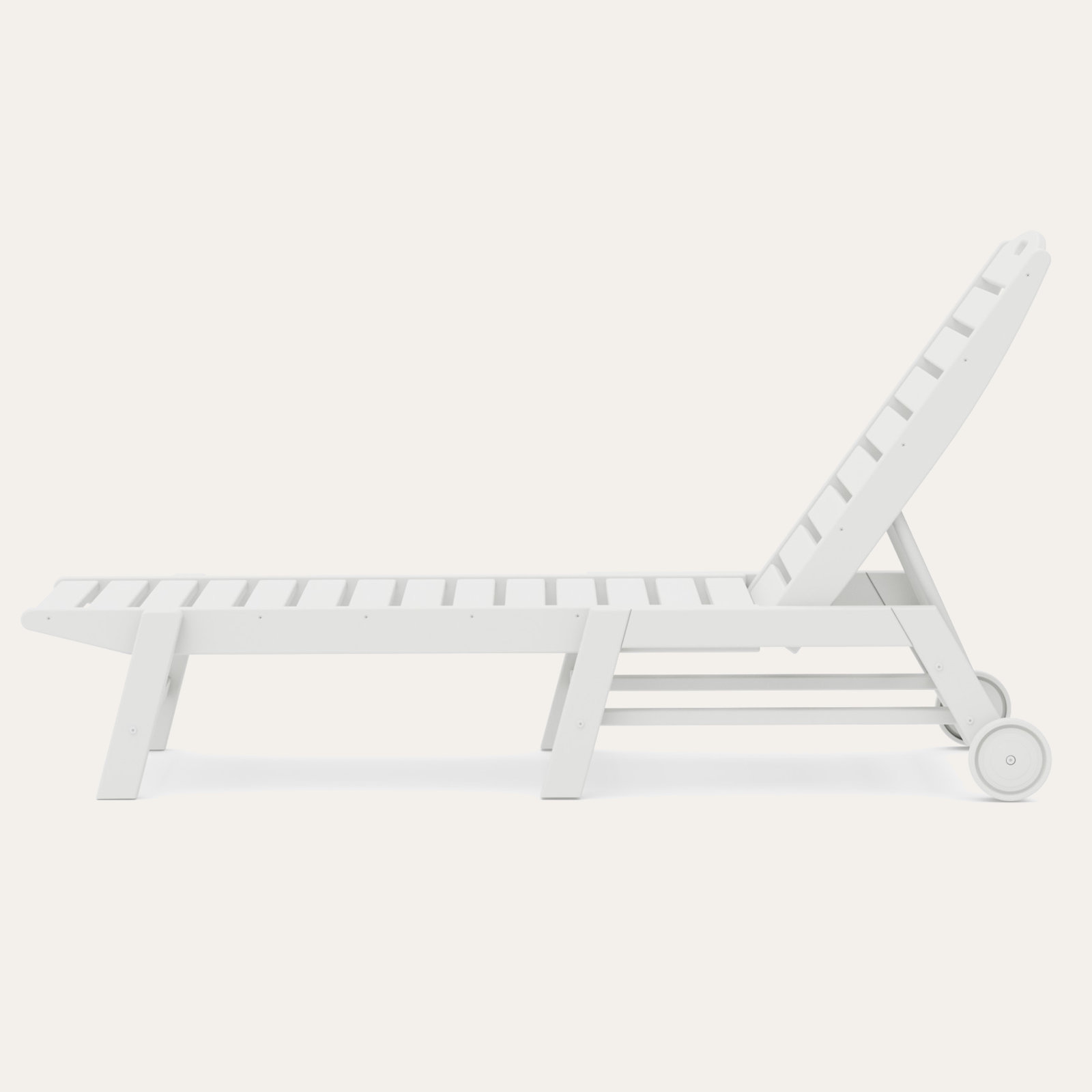 POLYWOOD® Nautical 27" Patio Chaise Lounge, White
