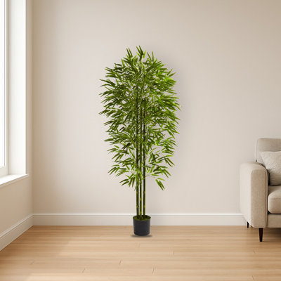Bamboo Tree with Multiple Trunks Silk Decoration