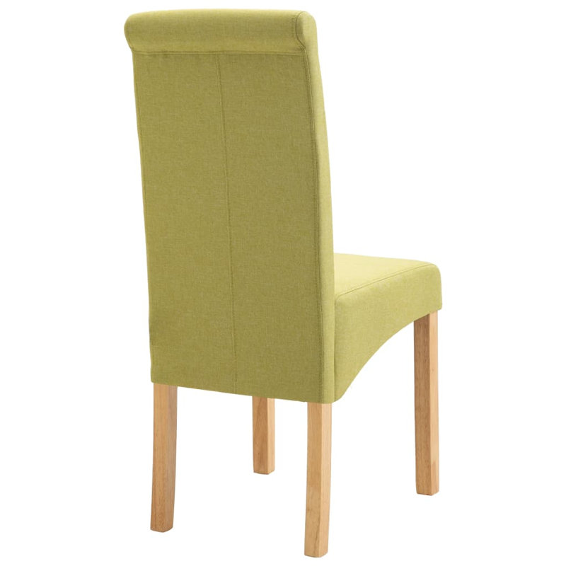 Chaise d'appoint rembourrée avec structure en bois, Vert, 4