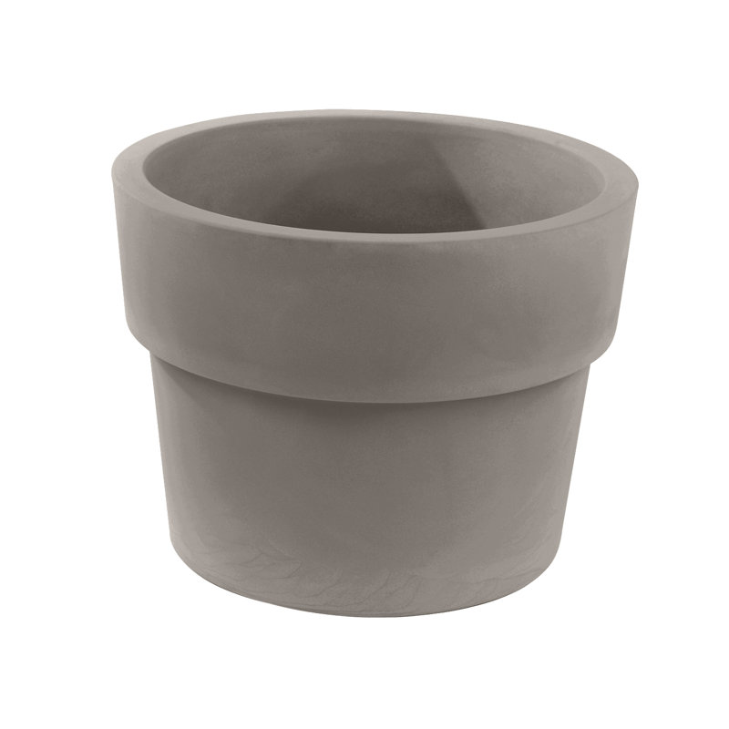 Pot à fleurs en plastique Vasso, Taupe, H 14,75 po x l 19,75 po x P 19,75 po