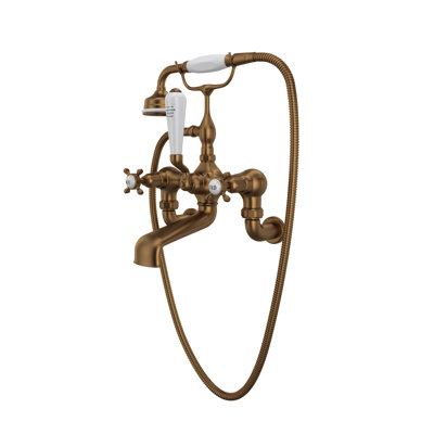 Edwardian Traditional Exposed Wall Mount Tub Filler