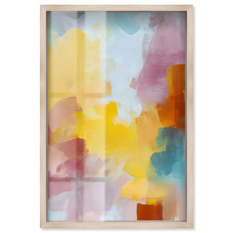 Décoration murale Pastel Play III Shadowbox Print par Art Remedy, cadre blond, 16 x 24, H 25 po x l 17 po, Cadre blond
