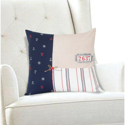 Housse de coussin en coton Lavery