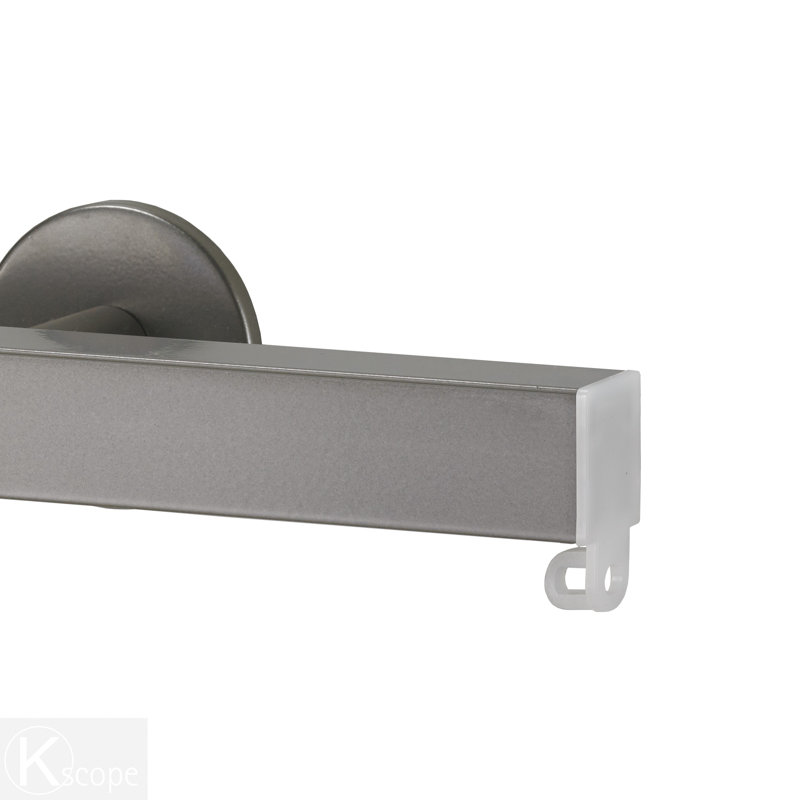 Tringle à rideaux simple 1 po Hayek, Argent antique, H 1 po x l 120 po x P 3,36 po