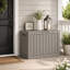Boîte de livraison verrouillable de 55 gallons pour l'extérieur, coffre de rangement extérieur en résine résistant aux intempéries avec couvercle pour porche, porte d'entrée, patio et trottoir-129993031