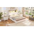 Wood Twin Bed Frame with 5 Drawers and Spacious Storage Headboard Farmhouse LED Metal Platform Bed with Charging Station No Boxing Need-253110980-255102227
