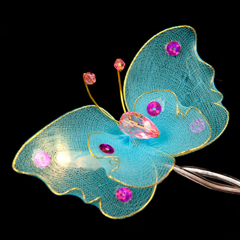 Kelsea LED Sheer Butterfly String Light, Rainbow