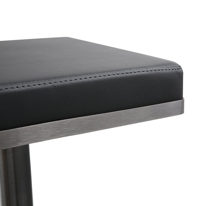 Tabouret de bar pivotant à hauteur réglable Nova, Noir, Ébène