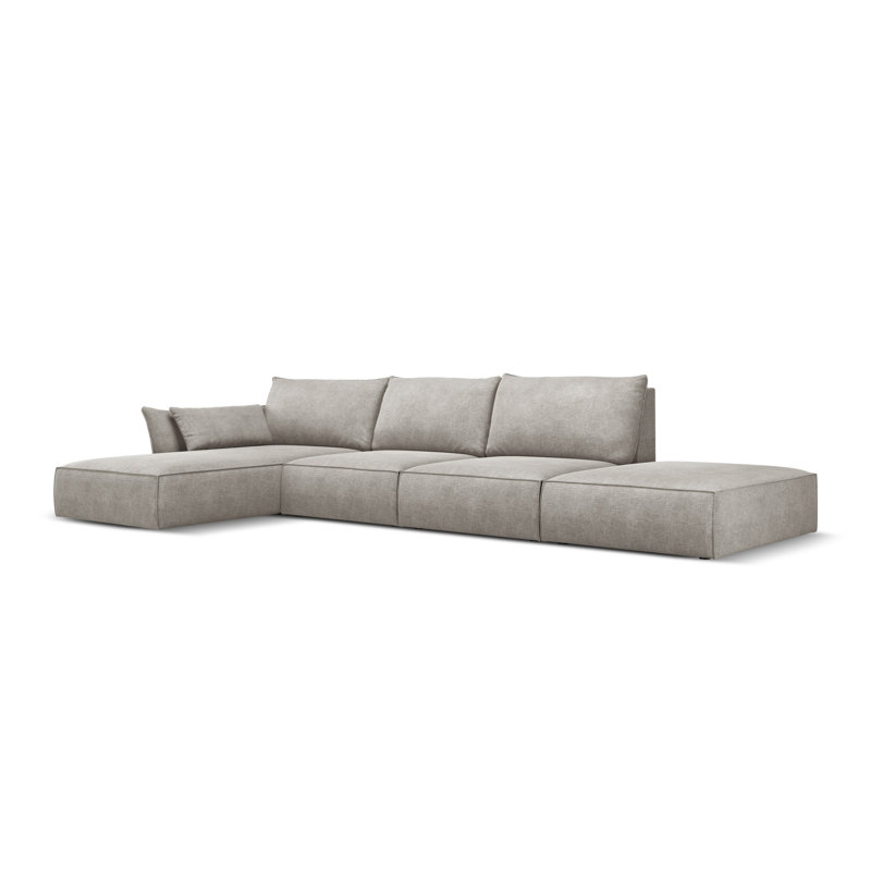 Lener 5 Seater Corner Sofa , Light Grey