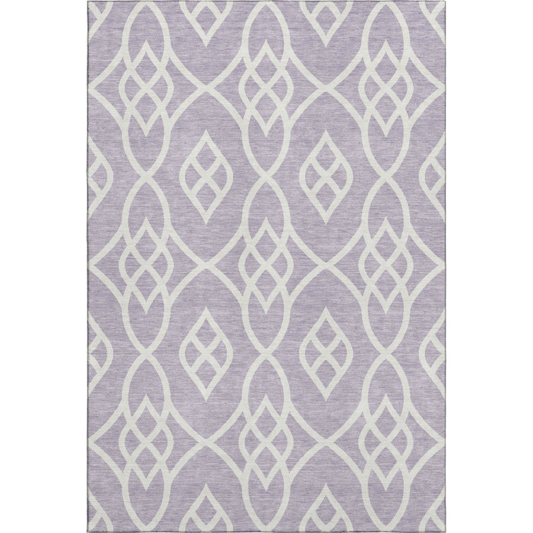 Premium Machine Washable Prisco Lavender Rug