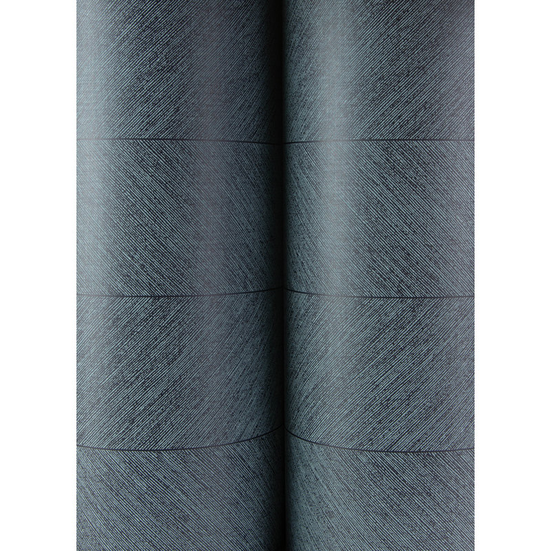Papier peint à chevrons indigo Kallam, Bleu très foncé