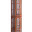 Vitrine d'angle avec 4 tablettes réglables en verre trempé et système d'éclairage-1831205742