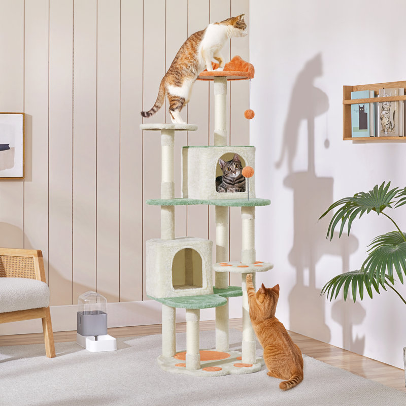 Arbre à chat Burford en forme de patte avec sisal naturel, H 65 po x l 22 po x P 23,5 po
