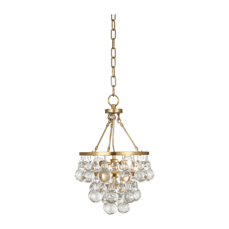 Luminaire suspendu unique à niveaux à 2 lumières Bling Bling, Laiton antique