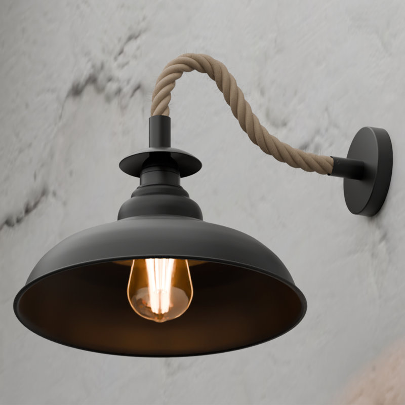 Mairead Armed Sconce, Black, No