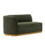 Canapé modulaire en chenille 132 po vert olive Daria