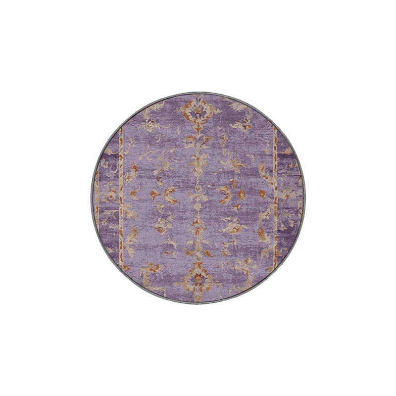 Tapis brun lavable à la machine, Rond 4 pi