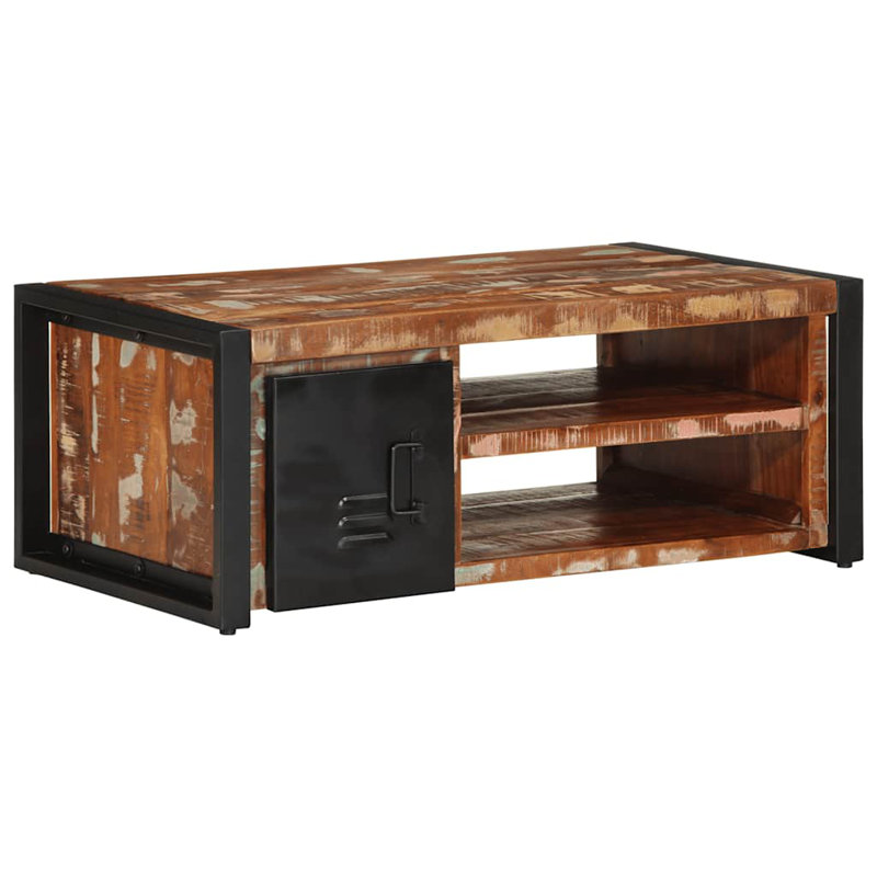 18-2 Coffee Table with Storage, Reclaimed solid wood
