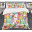 Ensemble de housse de couette à style mid-century à motif floral rétro-40702306