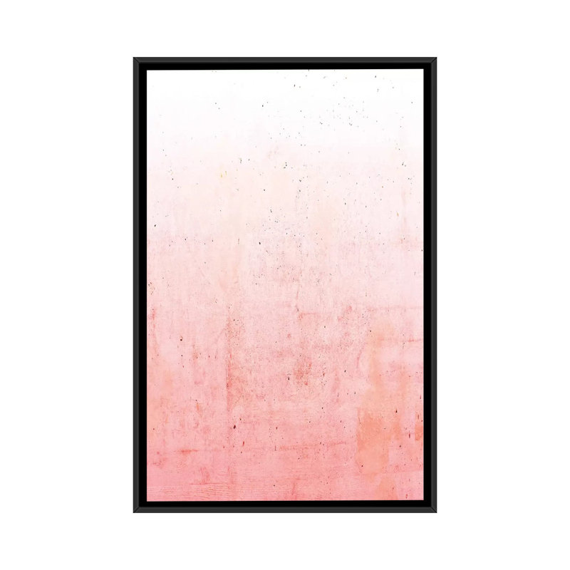 «Pink Ombre», impression sur toile, H 26 po x l 18 po x P 1,5 po, Toile avec cadre noir, Pas de tapis