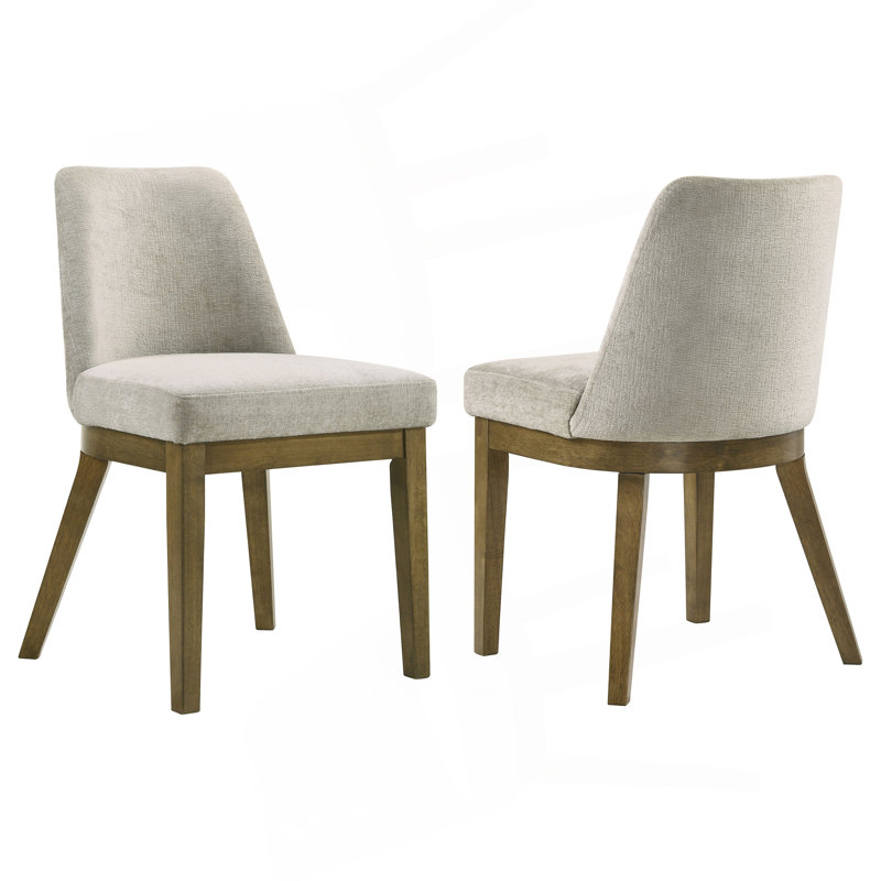 Chaise d'appoint Bryant (brun clair) rembourrée (ensemble de 2)