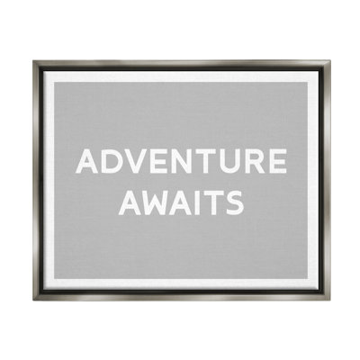Au-631-Framed " Adventure Awaits Inspirational " by Lil' Rue