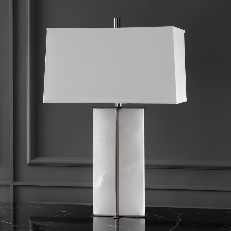 Pulcherie Table Lamp, White/Black