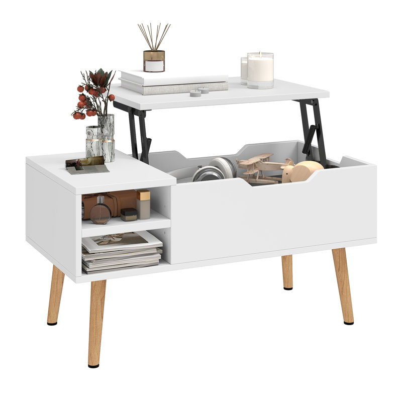 Lift Top Four Leg Coffee Table with Storage