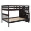 Lit superposé convertible avec rangement pour escalier et caractéristiques de sécurité pour une utilisation polyvalente et efficace de l'espace-1571740852