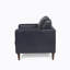 Chaise en cuir capitonnée Mid-Century
